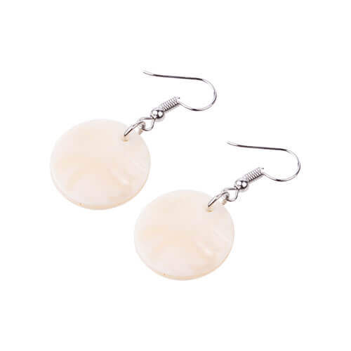 Seashell earrings for sublimation - circle