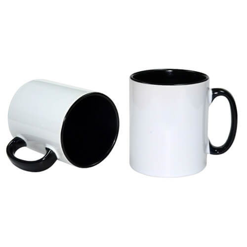 Krūzis 300ml FUNNY melns sublimācijai
