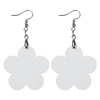 Boucles d'oreilles en MDF pour sublimation - fleur
