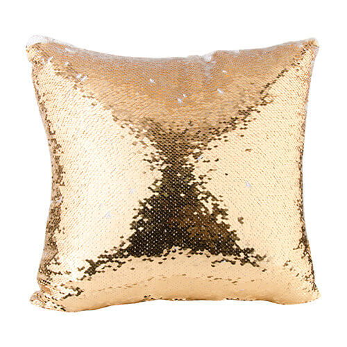 40 x 40 cm pillowcase with two colour of sequins for sublimation printing – gold