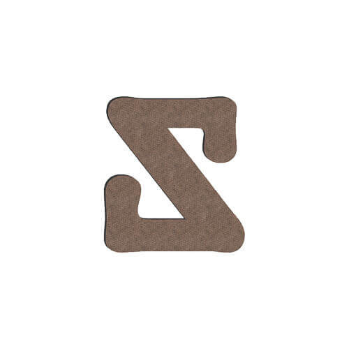 Koristeellinen kirjain MDF-levystä sublimaatiota varten 10 cm Z
