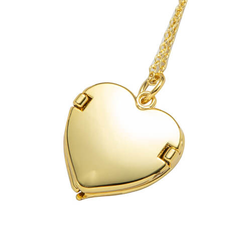 Collier coeur ailes d'ange pour sublimation - or