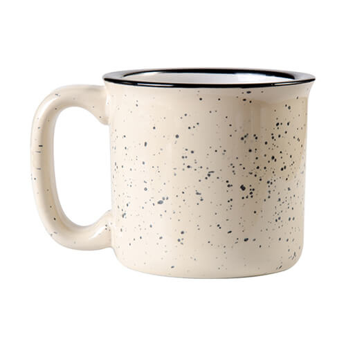 Taza de cerámica esmaltada de 400 ml para impresión por sublimación - beige