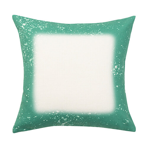 Lanena prevleka za vzglavnik 40 x 40 cm Beljen Starry Green za sublimacijo