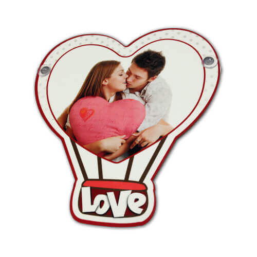 MDF plate with suction pad for sublimation printing - Heart