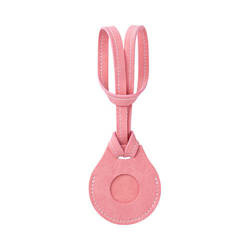 Charm de cuero con correa para equipaje / bolsa AirTag para sublimación - rosa