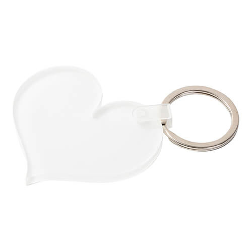 Porte-clés acrylique pour clés à sublimation - coeur