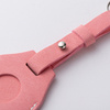 Leren sleutelhanger met riem / AirTag etui voor sublimatie - roze