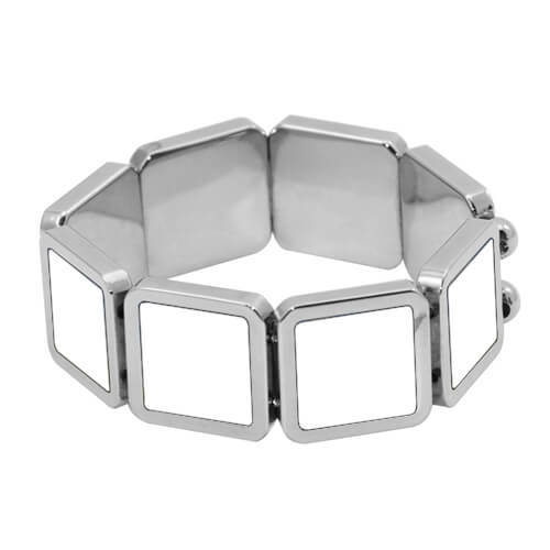 Pulsera con 9 placas de metal Sublimación Transferencia Térmica