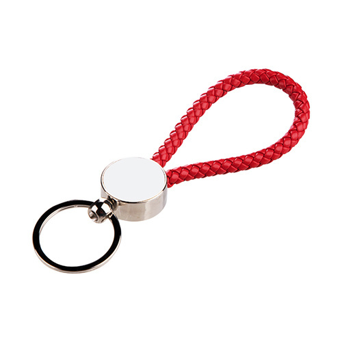 Keychain braided wheel for sublimation printing - red