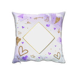 Satiininen tyynyliina 38 x 38 cm sublimaatiota varten - Love Purple
