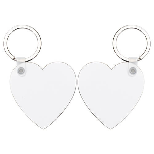 Kétoldalas MDF kulcstartó szublimációhoz - szív