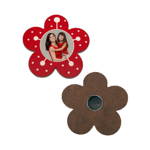 MDF photo frame with magnet - flower- Sublimation Thermal Transfer