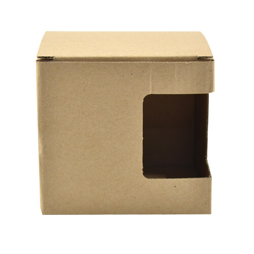 Una caja con ventana para una taza de 330 ml.