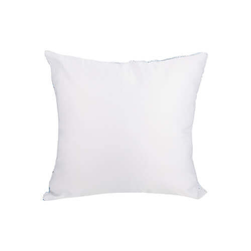 Taie 40 x 40 cm avec paillettes bicolores sublimable - bleu ciel