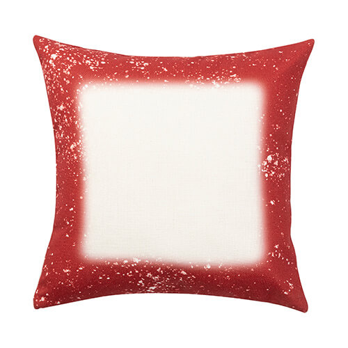 Lina spilvendrāna pārvalks 40 x 40 cm Balināts zvaigžņoti sarkans sublimācijai