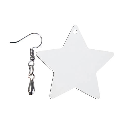 Boucles d'oreilles en MDF pour sublimation - étoile