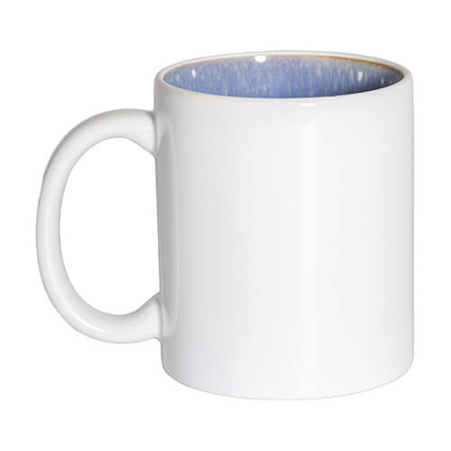 330 ml mugg med glaserad insida för sublimering - ljusblå