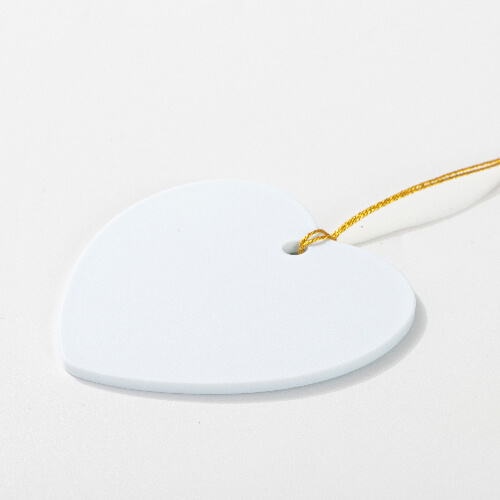 Plastic label voor sublimatie - hart