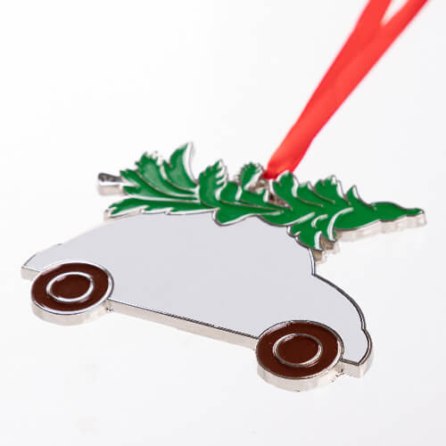 Pendentif sapin de Noël en métal pour sublimation - auto