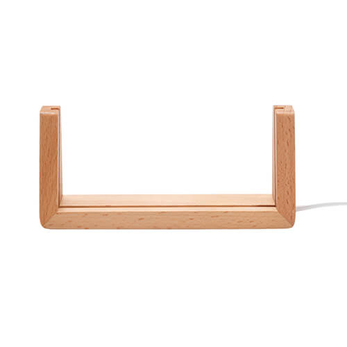U-vormige houten lampvoet voor LED lamp - 14 cm