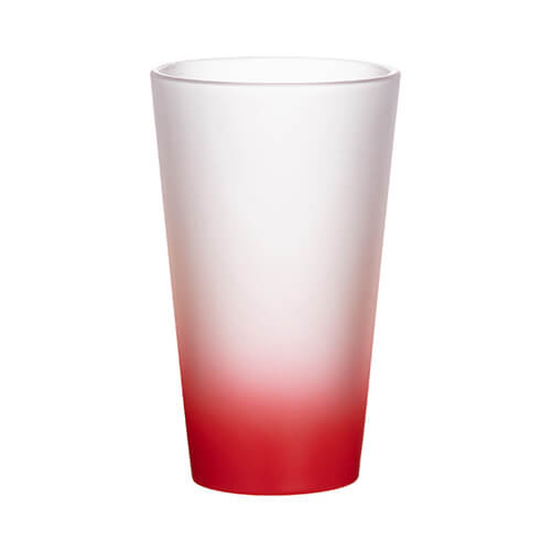 Verre dépoli pour sublimation 450 ml - dégradé rouge