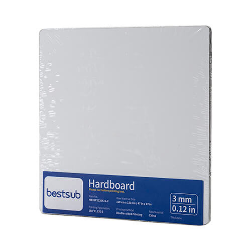 Dobbeltsidet fiberplade til sublimering 20 x 20 x 0,3 cm - 2 stk.