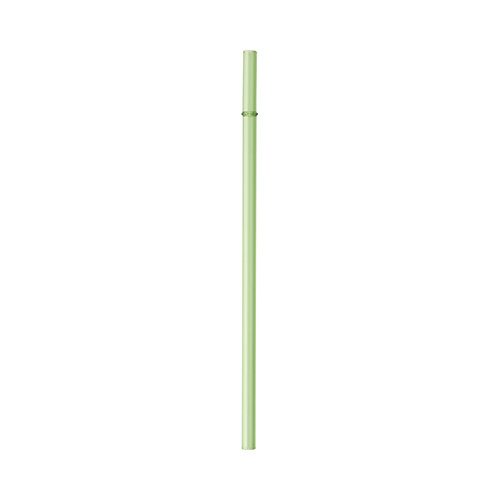 Simple, smooth glass straw 23 cm - green