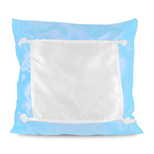 Housse de coussin Eco 40 x 40 cm bleu ciel Sublimation Transfert Thermique