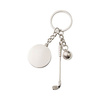 Metalen sleutelhanger met bal en golfclub voor sublimatie 