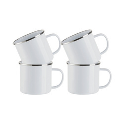 Set of 4 500 ml enamel mugs for printing