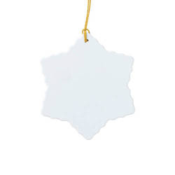 Plastic pendant for sublimation - snowflake