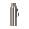 Bouteille en acier inoxydable de 800 ml avec poignée en corde - argent