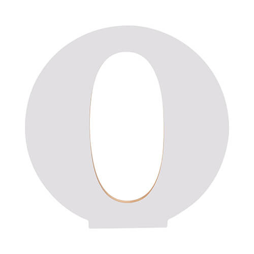 Koristeellinen kirjain 25 cm MDF-levystä sublimaatiota varten - O