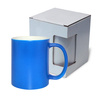 Mug Fluo Color – bleu mat pour transfert thermique avec boîte
