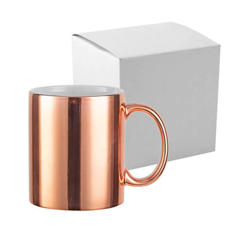 Krūzīte 330 ml ar sublimācijas pārklājumu - vara ar kartona kārbu