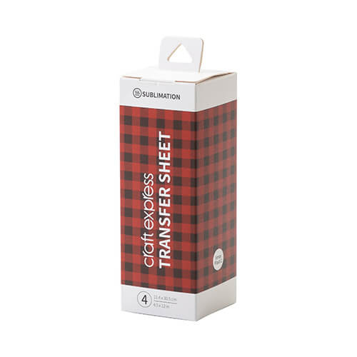 Božićni karirani transfer list 2 - 30,5 x 11,4 cm - 4 kom.