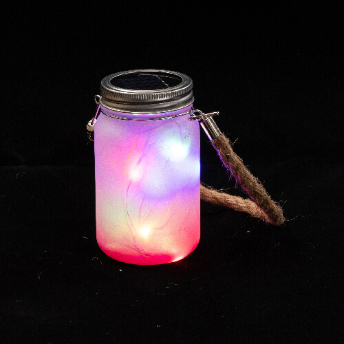 Linterna de 450 ml con asa de hilo - degradado morado