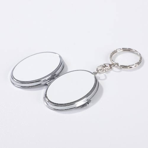 Nyckelring med låsbar sublimationsspegel - oval