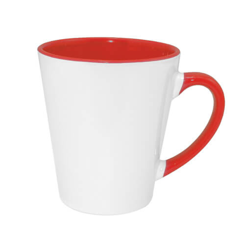 Taza pequeña FUNNY Latte sublimación roja transferencia térmica