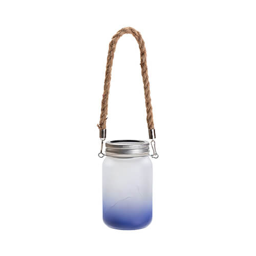 Lanterne 450 ml med snorhåndtag - marineblå gradient