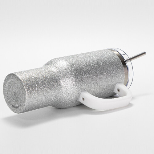 Brokaat roestvrijstalen beker 1200 ml met deksel en rietje voor sublimatie - zilver