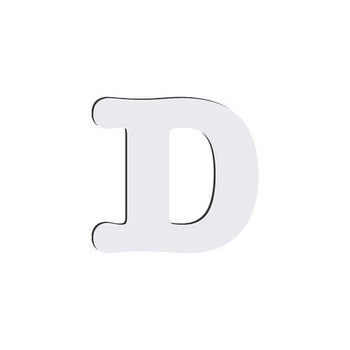 Okrasna črka iz MDF za sublimacijo 10 cm D