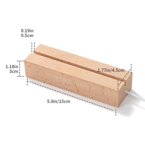 LED lampas pamatne - taisnstūrveida 15 cm - silta gaisma