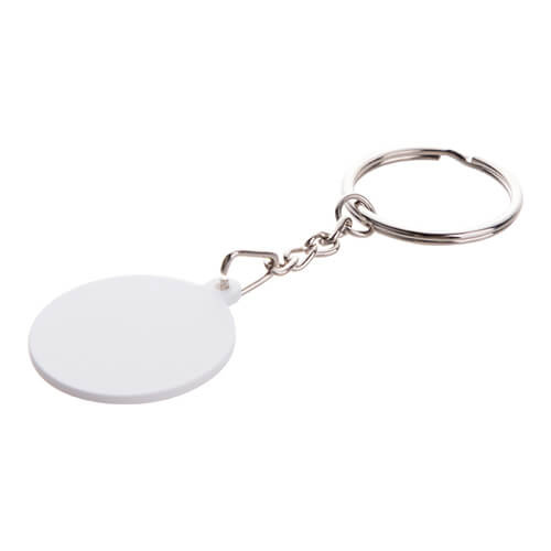 Un porte-clés en plastique avec une chaîne pour sublimation - cercle