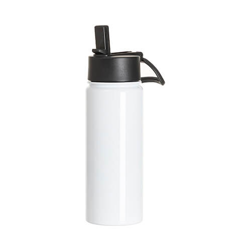 Bidon - beverage bottle 800 ml with folding handle for sublimation - white