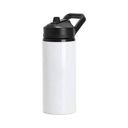 Aluminum water bottle 600 ml with folding mouthpiece for sublimation