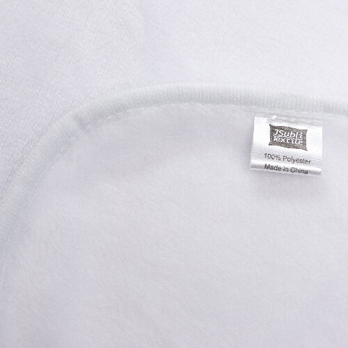 Minky blanket with a hood 150 x 130 cm for sublimation - white