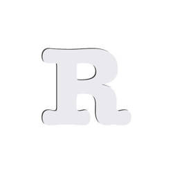 Koristeellinen kirjain MDF-levystä sublimaatiota varten 10 cm R