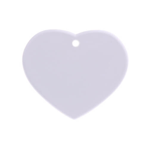 Luminescent plastični privjesak u obliku srca, sublimacijski termalni transfer